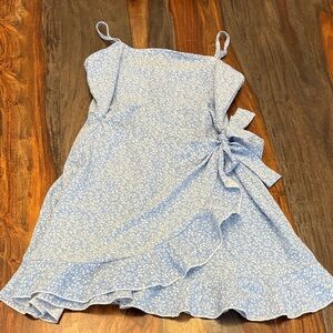 Blue Floral Kids Dress